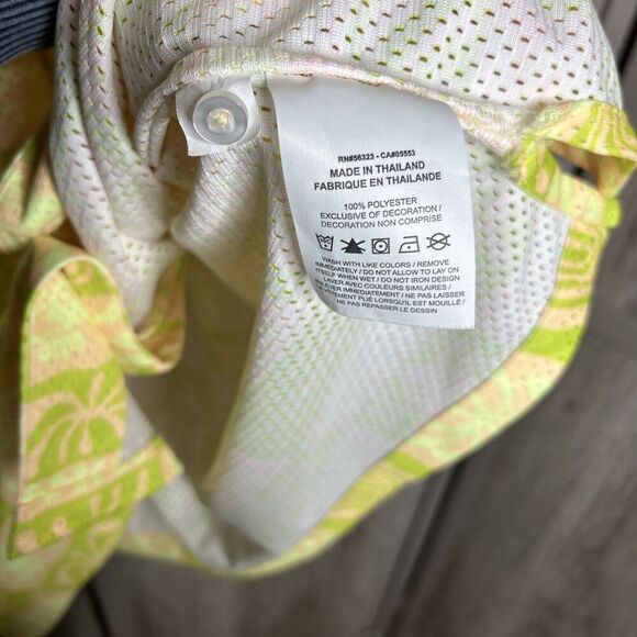 Nike Men Dri-Fit Shirt Spring Beach Short Sleeve Yellow Green Logo Size XL - Picture 6 of 8